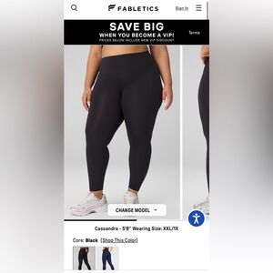 FABLETICS PureLuxe High Waisted TLC  Black Leggings